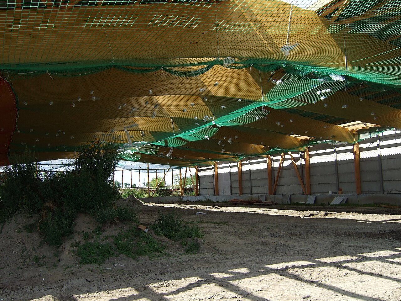 Example of a post and beam framed structure